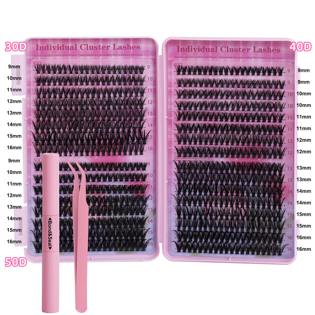 Segmented False Eyelashes 640 Clusters Large Capacity