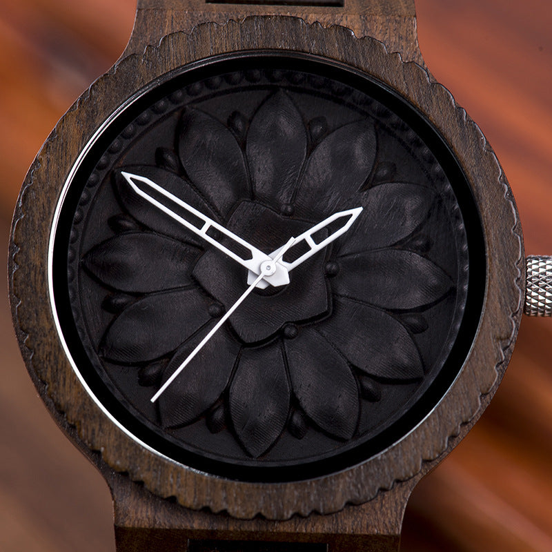 Montre en bois de style homme personnalisé et mode