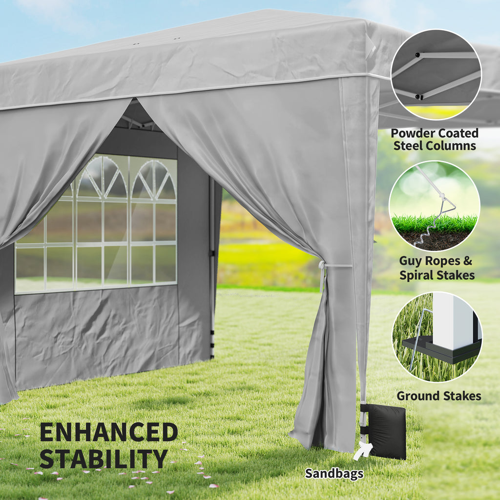 10 x 10 pieds Pop Up Canopy Tente avec parois latérales