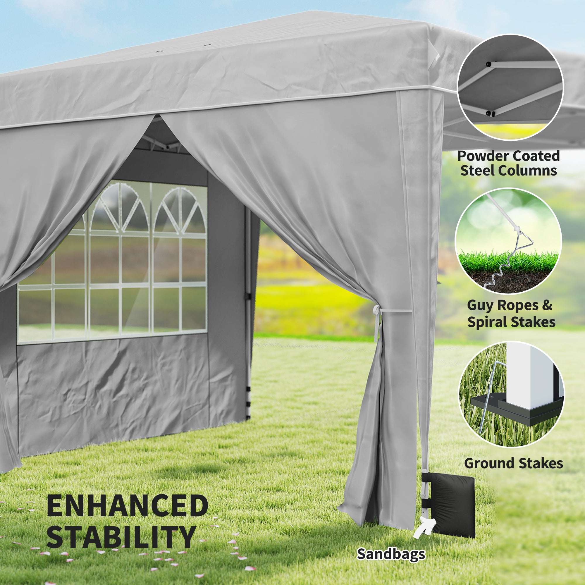 10 x 10 pieds Pop Up Canopy Tente avec parois latérales