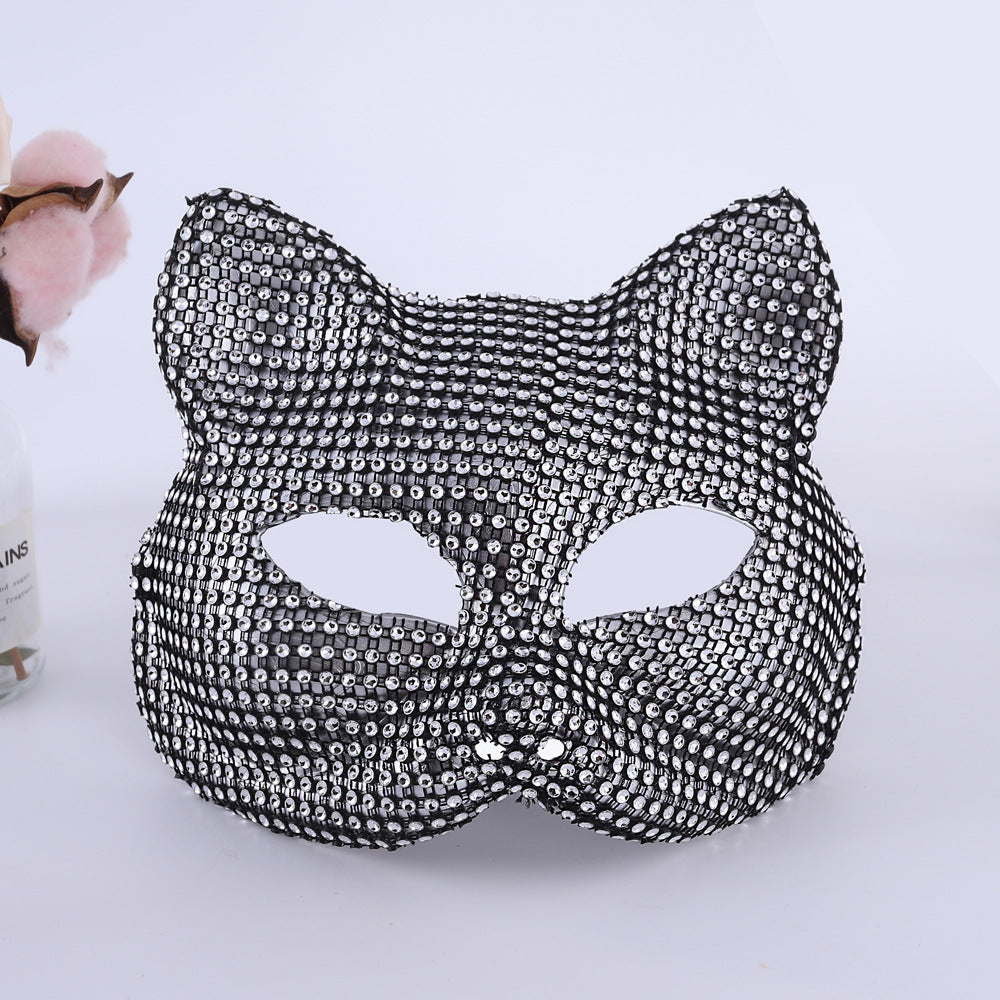 Masque de mode de la fête de bal d'Halloween incrusté de diamants