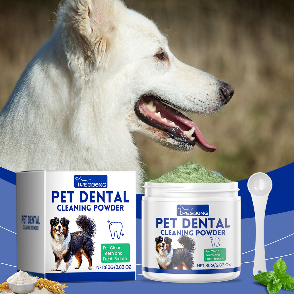 Poudre de nettoyage de dents de chien