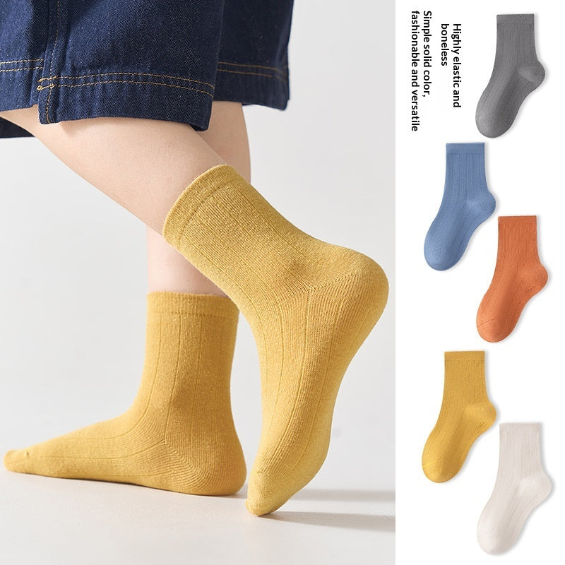 Chaussettes en coton sans os respirant mi-calf