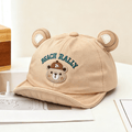 Summer Boys' Et Girls' Soft Brimmed Lettre Brodée Casquette de baseball avec mignon et ludique