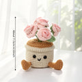 Crochet fait main multi coloré Rose Pot ornement Set de fil doux Everlasting Crochet Rose Bl