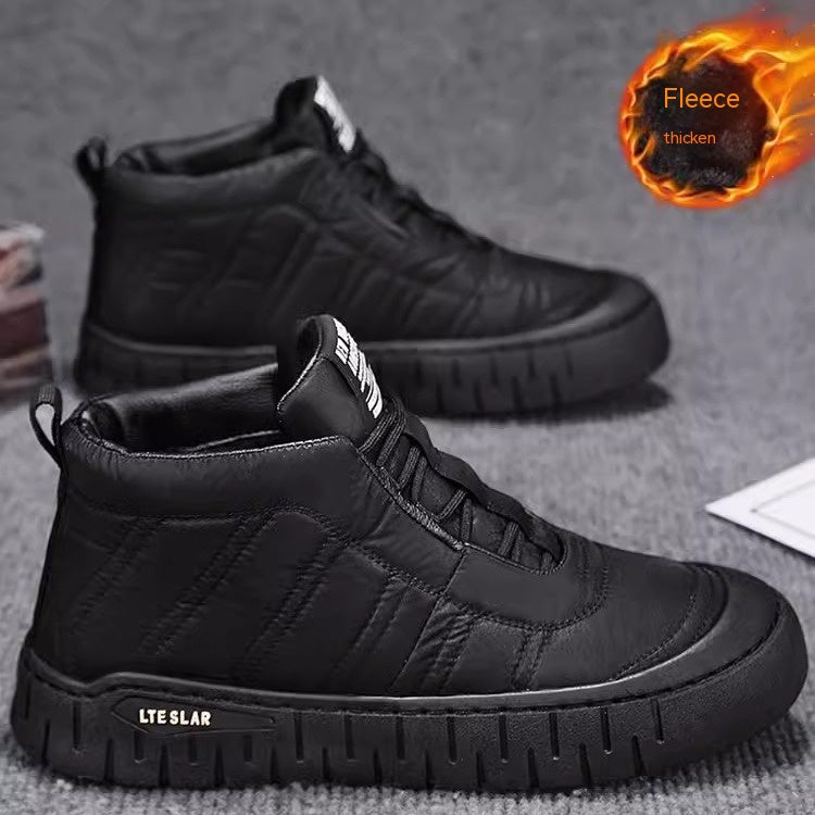 Chaussures de coton haut de gamme d'hiver pour homme Outdoor résistant au froid Bottes de neige antidérapantes