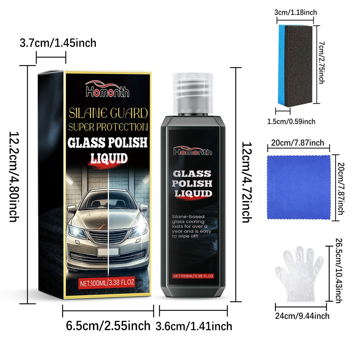 HOMONTH Automotive verre polonais Kit liquide