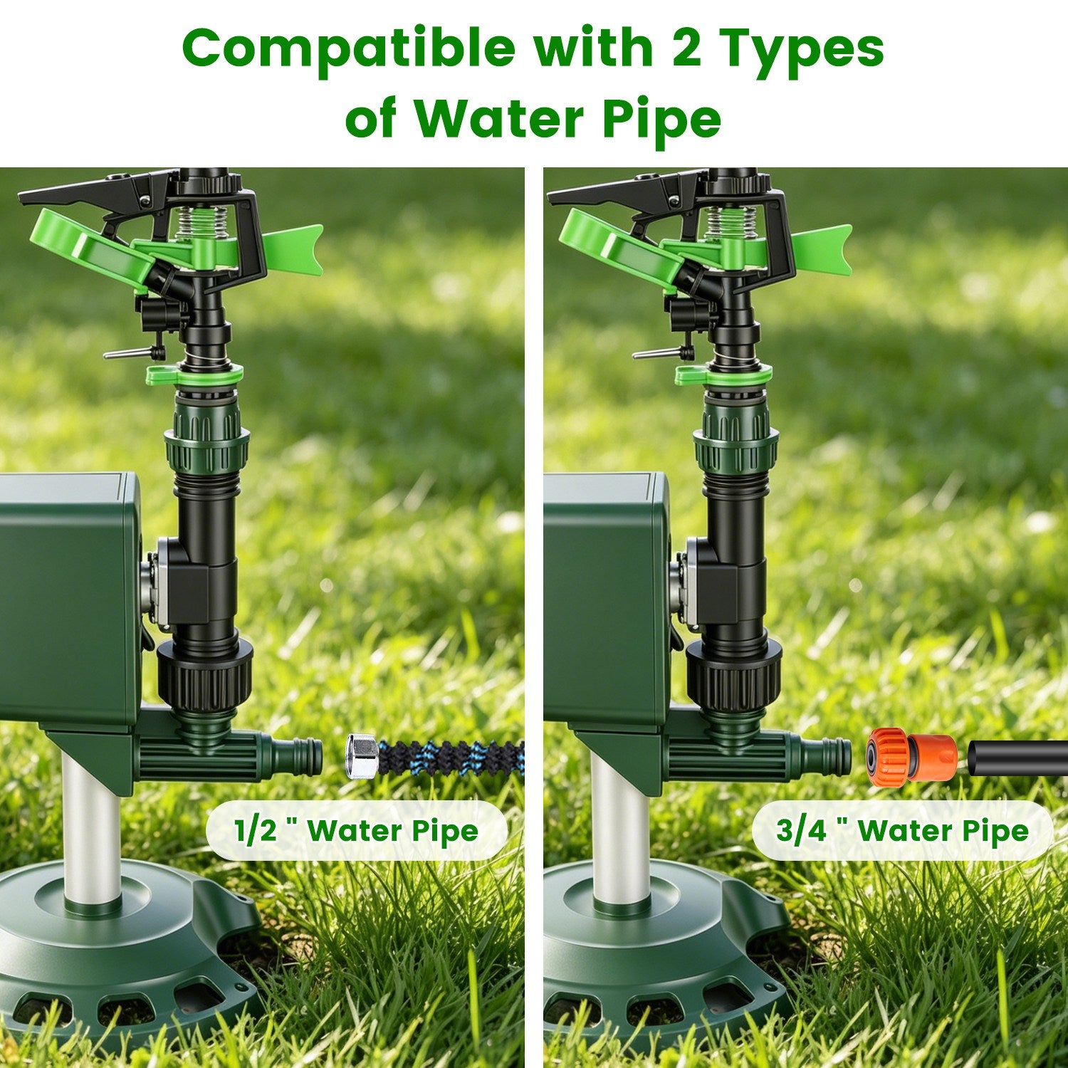 Capteur de mouvement à énergie solaire Sprinkler d'origine animale avec lumière clignotante animal extérieur