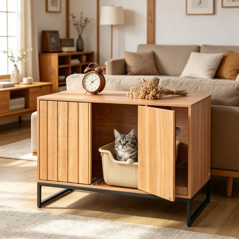 Armoire en bois pour chats