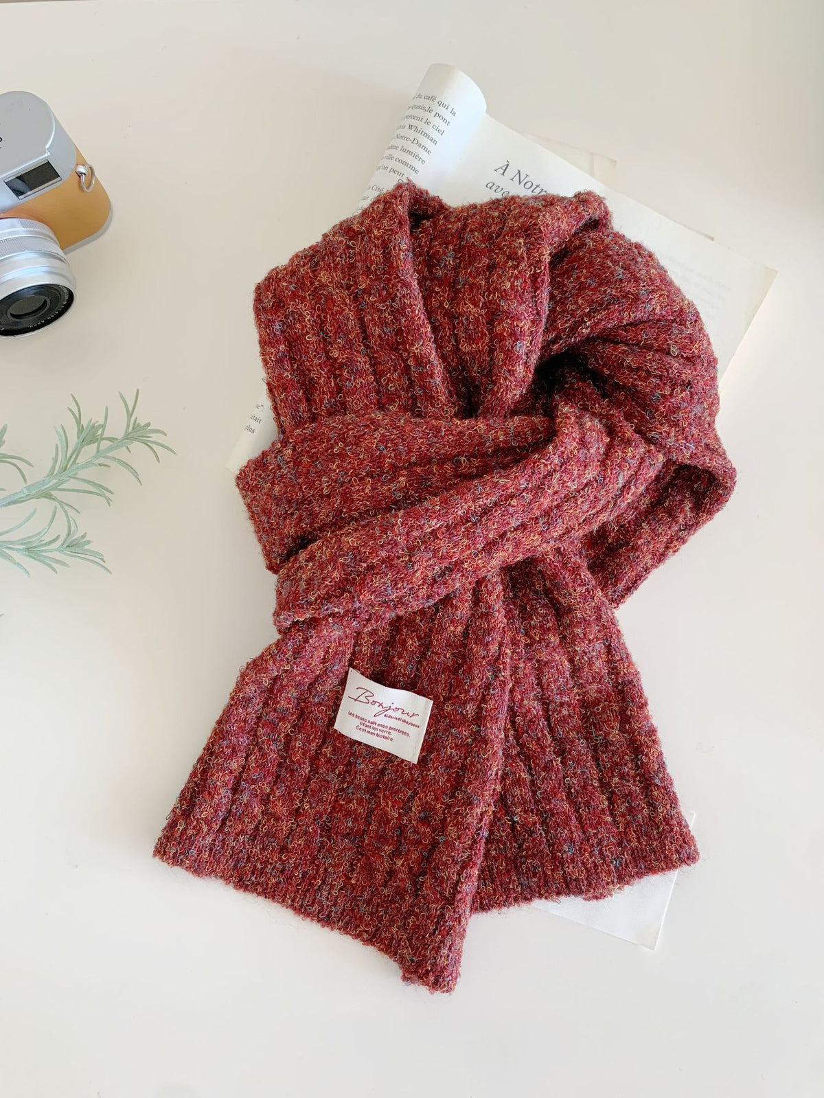 Écharpe de cou tricotée versatile, épaisse et chaude