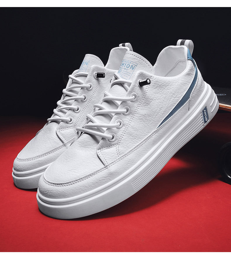 Style coréen Fashionable All-match Blanc Chaussures Homme mince Casual Respirant Toile Sneaker