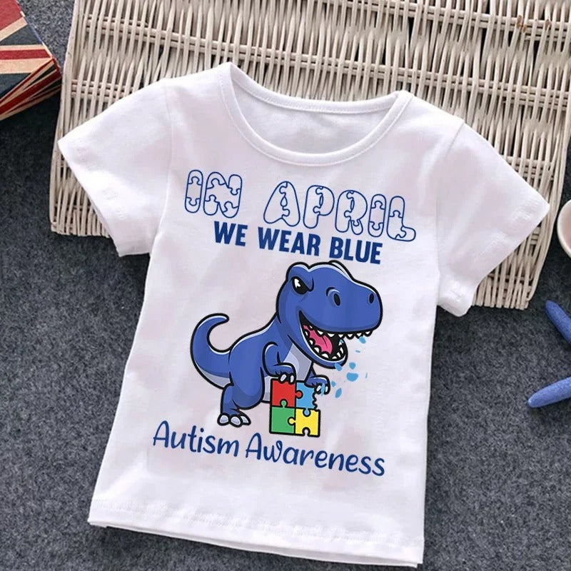 Garçons avec autisme T-shirt Puzzle Top