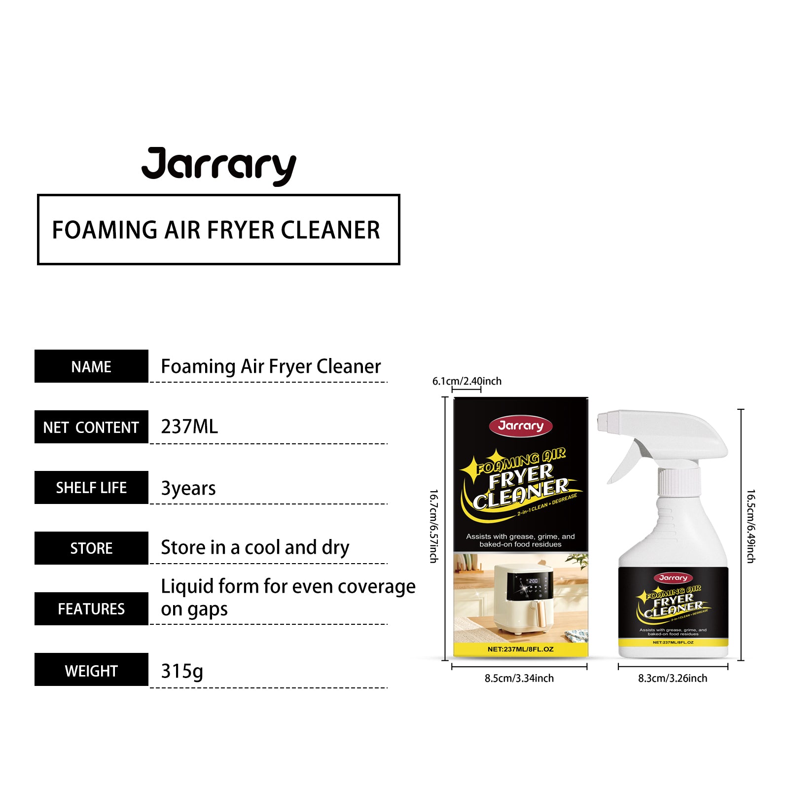 Air Fryer Cleaner 237ml-1box