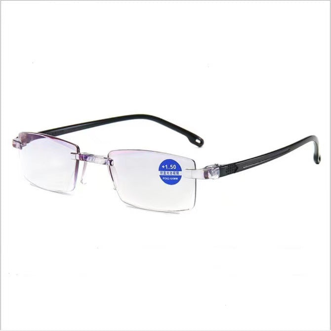 Verres Presbyopic Mode Diamant Anti-bleu clair sans cadre hommes et femmes