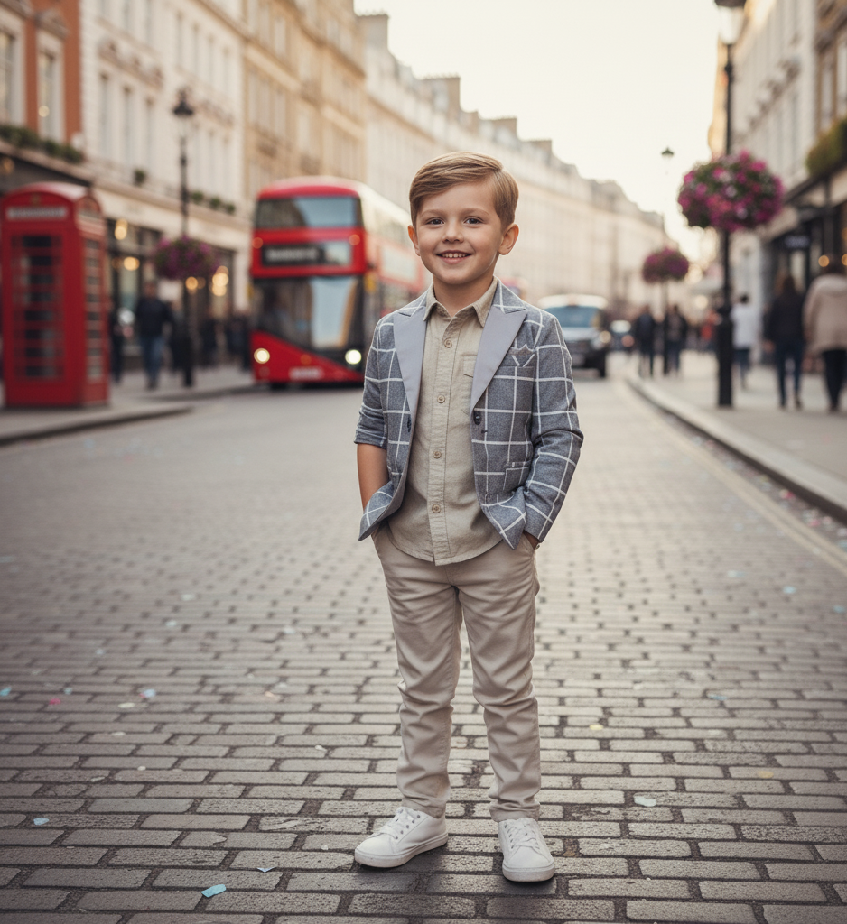 Garçons Plaid Blazer Veste Smart Casual Printemps Top Enfants Vérifiez 4-9Y