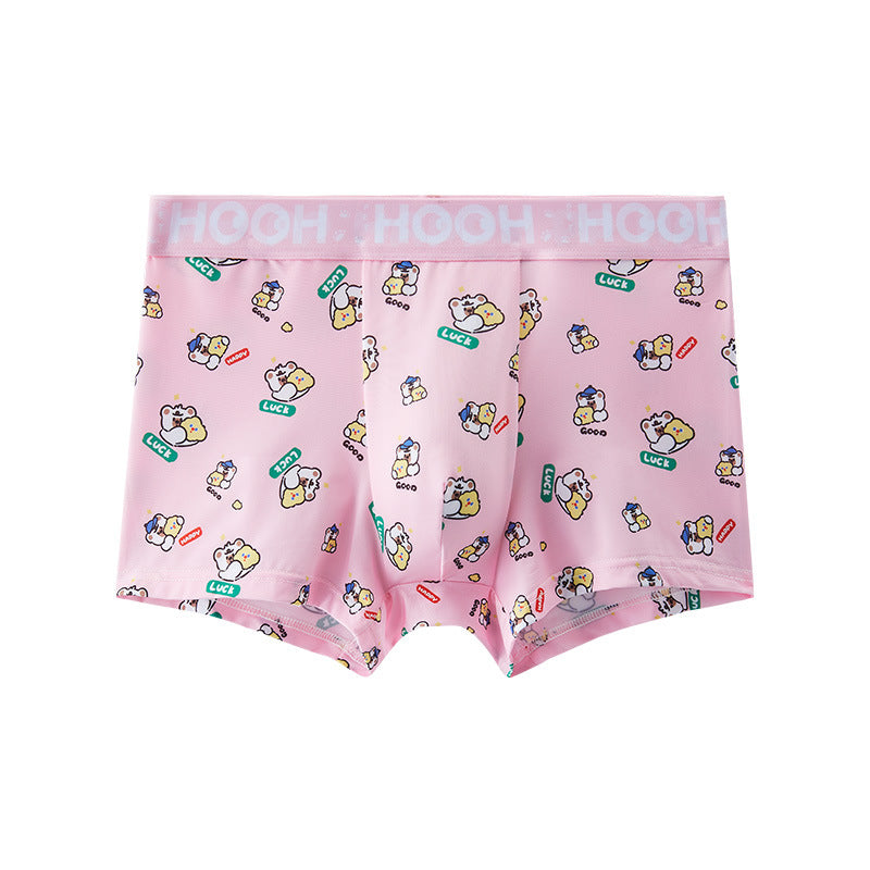 Sous-vêtements en polyester homme Ice Silk Summer Boxer ultra-mince respirant