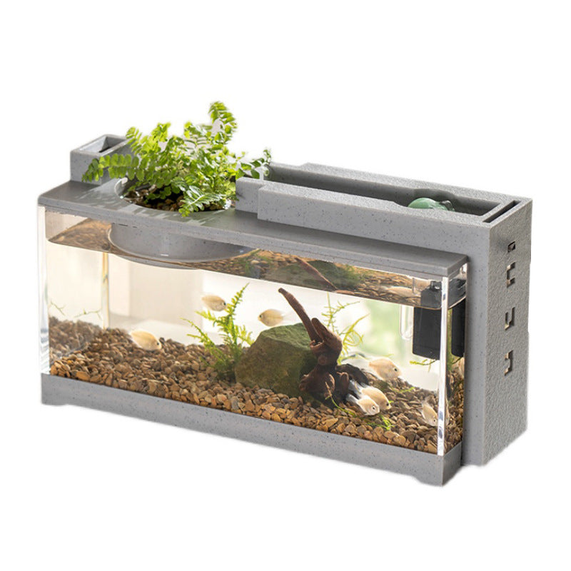 Micro Paysage réservoir de poisson Petit filtre créatif Mute débit d'eau