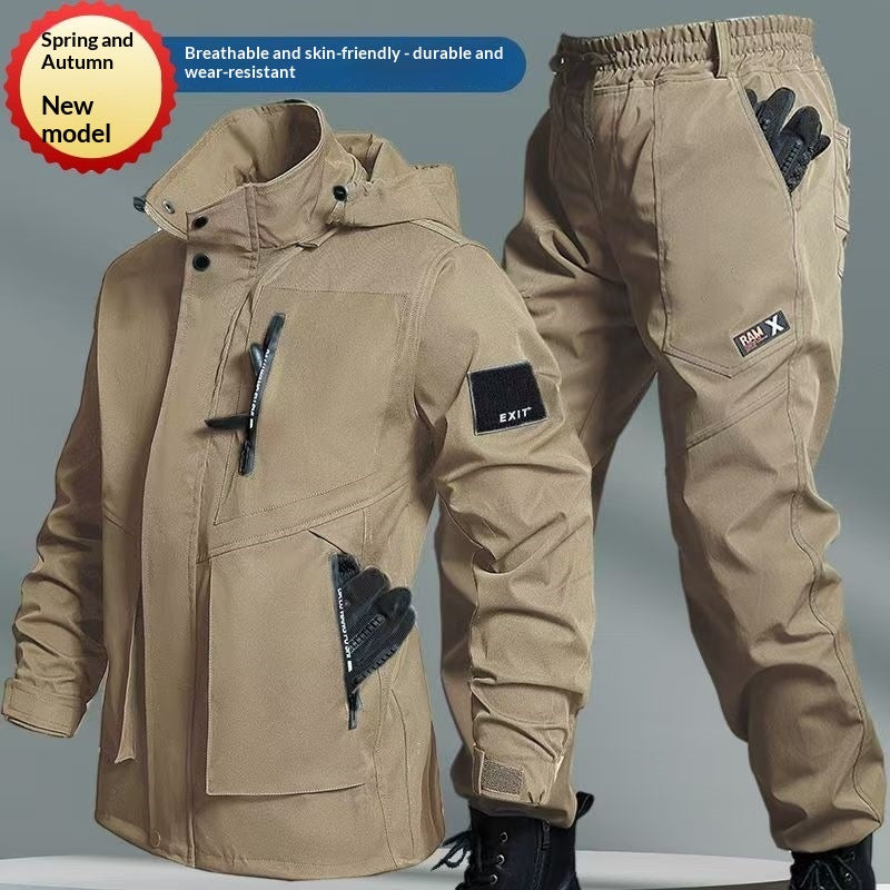 Ensemble de sports d'extérieur étanche pour hommes avec veste Hardshell