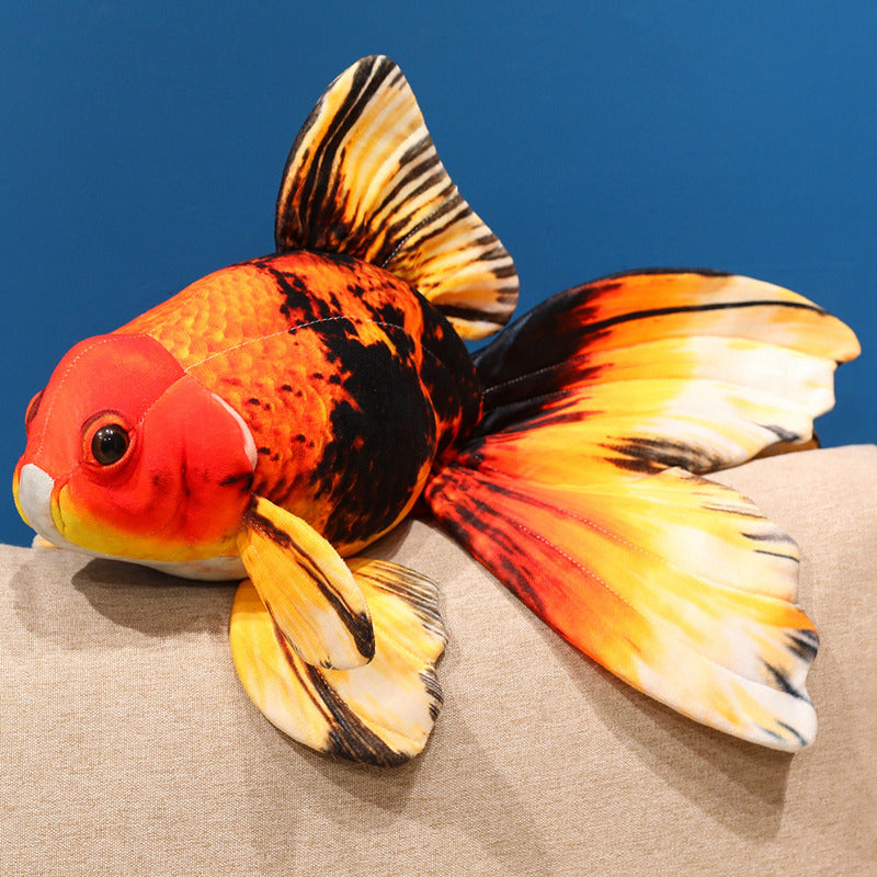 Jouet artificiel en peluche de poisson doré