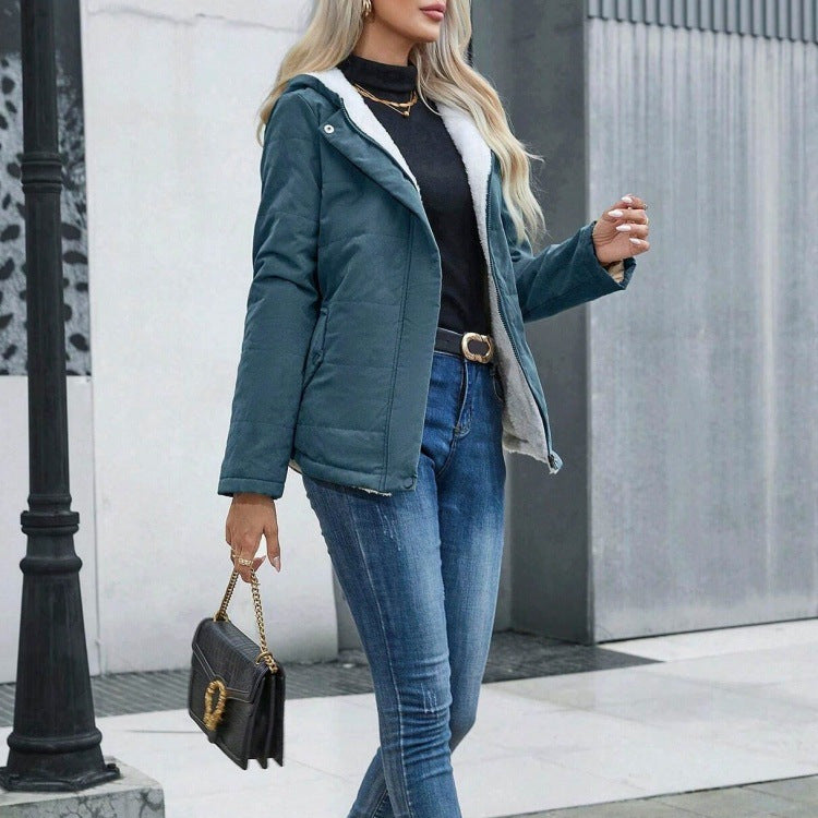 Manteau de coton à capuche à capuche à capuche plus taille