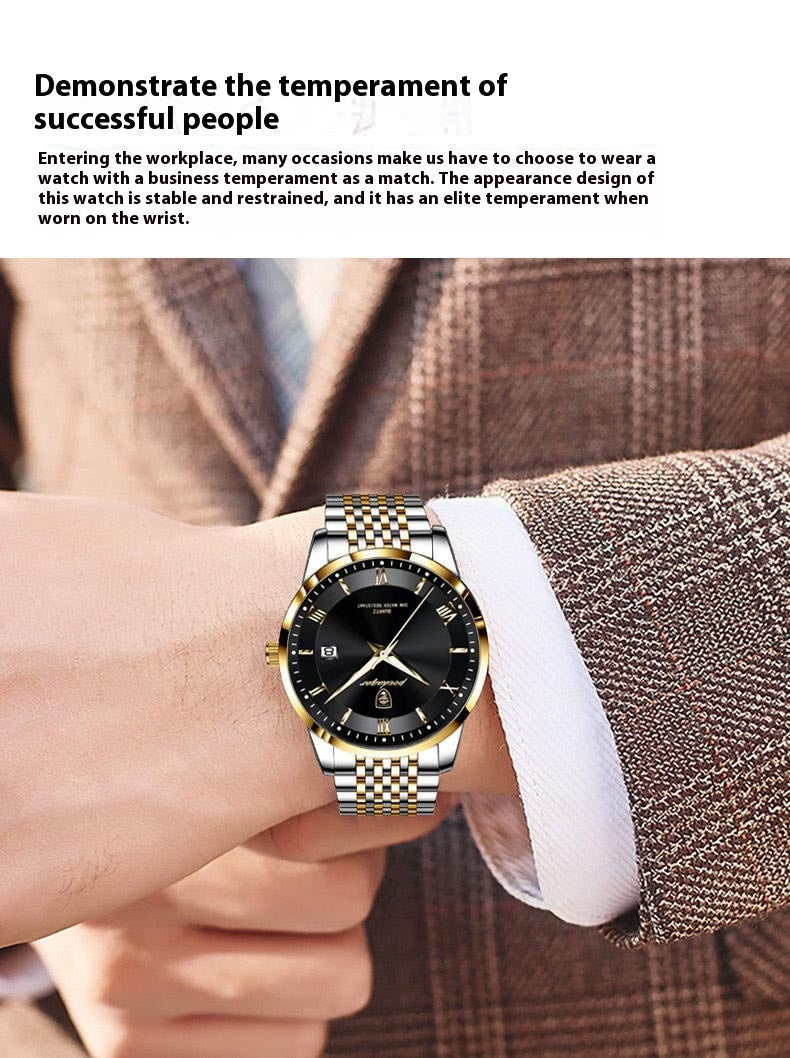 Montres Homme Imperméable Calendrier lumineux Montres Quartz