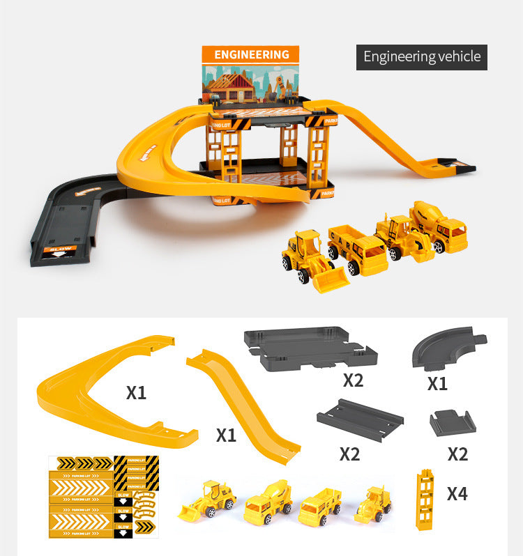 Jouets coulissants de voiture de piste pour enfants