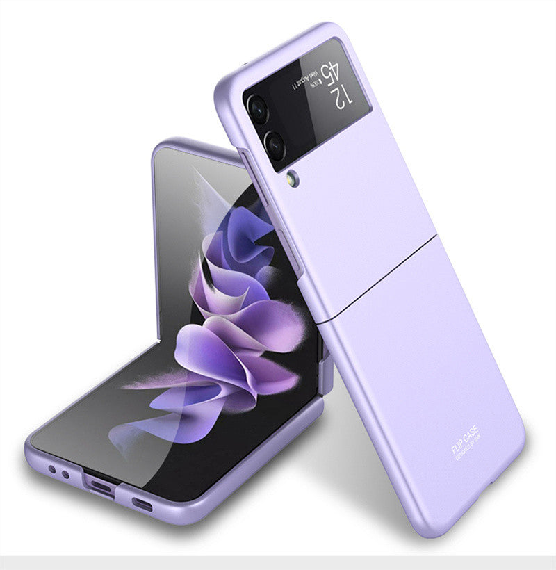 Coque de téléphone mobile pliant simple et créative gelé dur Shell couleur solide