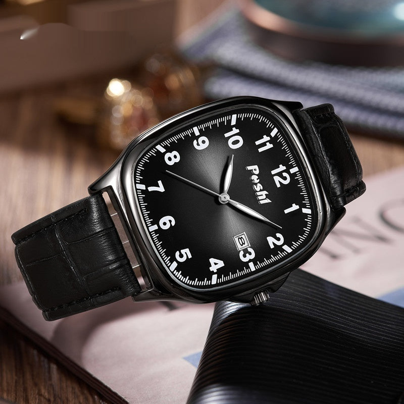 Montre Quartz de ceinture rétro carrée pour hommes