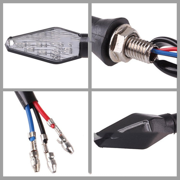 Signal de virage modifié de motocyclette Lumineux double face
