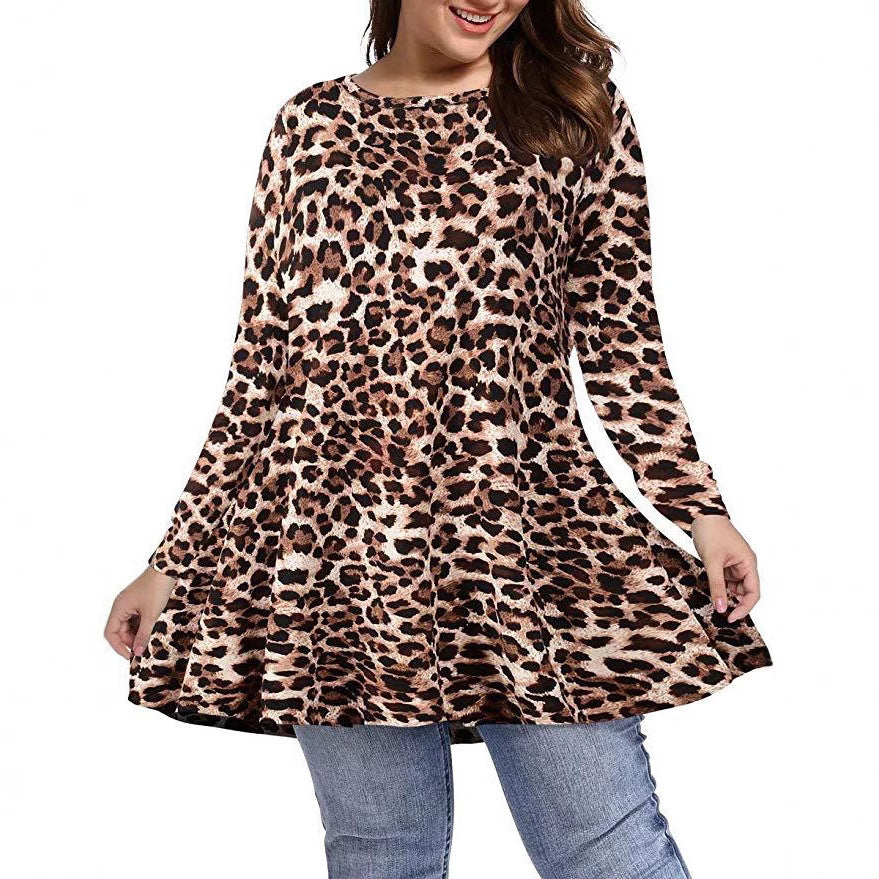 Ceinture longue manches Top Plus-size Relaxed Fit