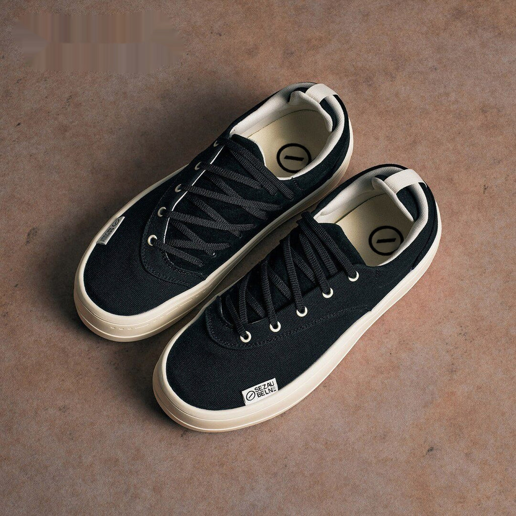 Sneakers pour hommes occasionnels noirs augmentant la hauteur