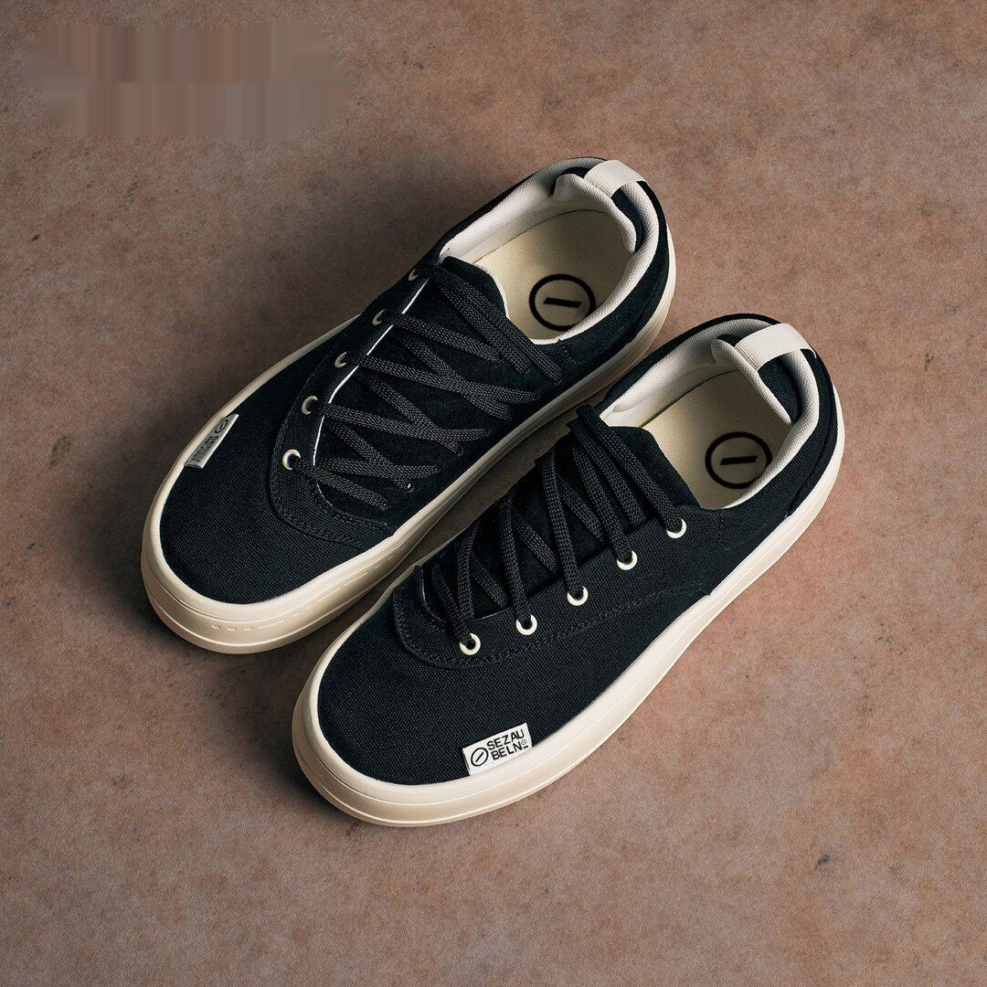 Sneakers pour hommes occasionnels noirs augmentant la hauteur