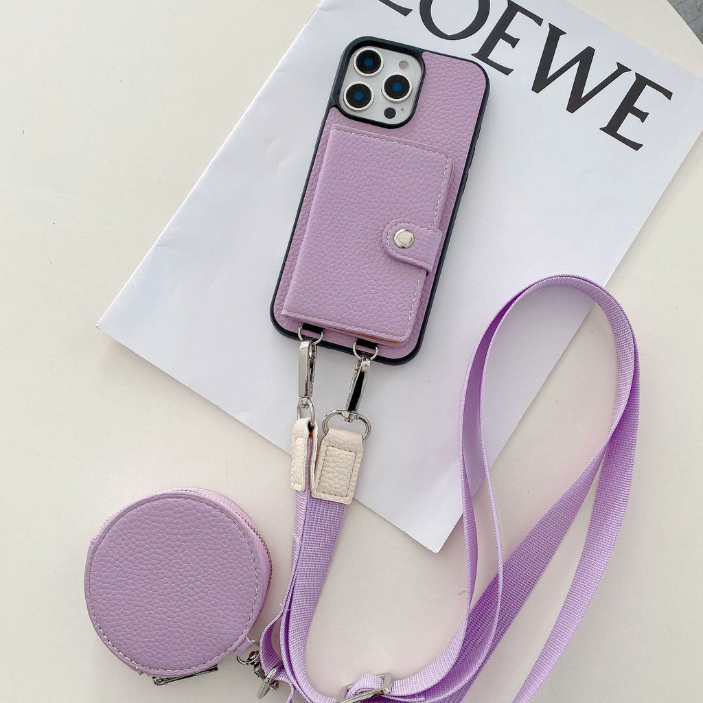 Housse de téléphone de lanyard de carte