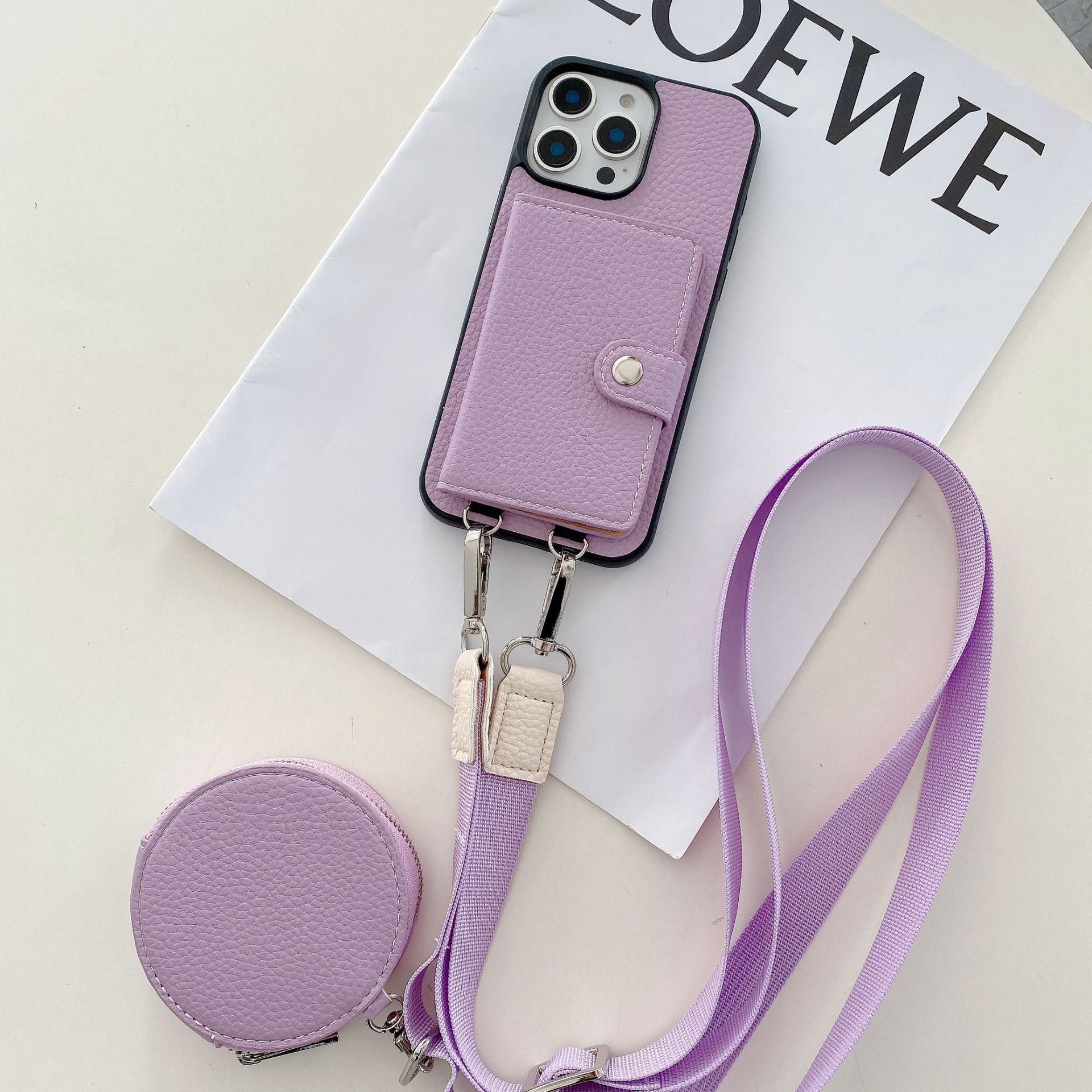 Housse de téléphone de lanyard de carte