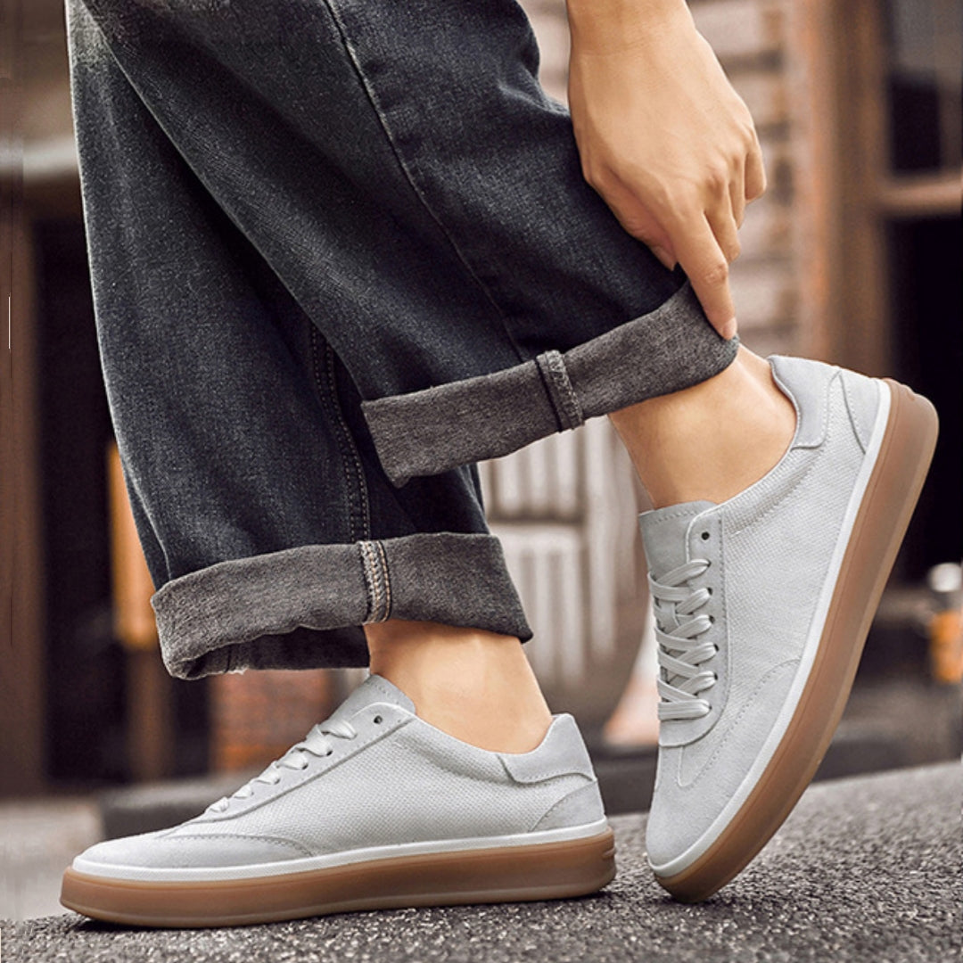 Respirant Casual Bas-top Blanc Sneakers