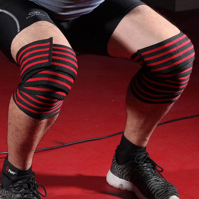 Bande de bandage élastique du squat du genou de fitness pour hommes