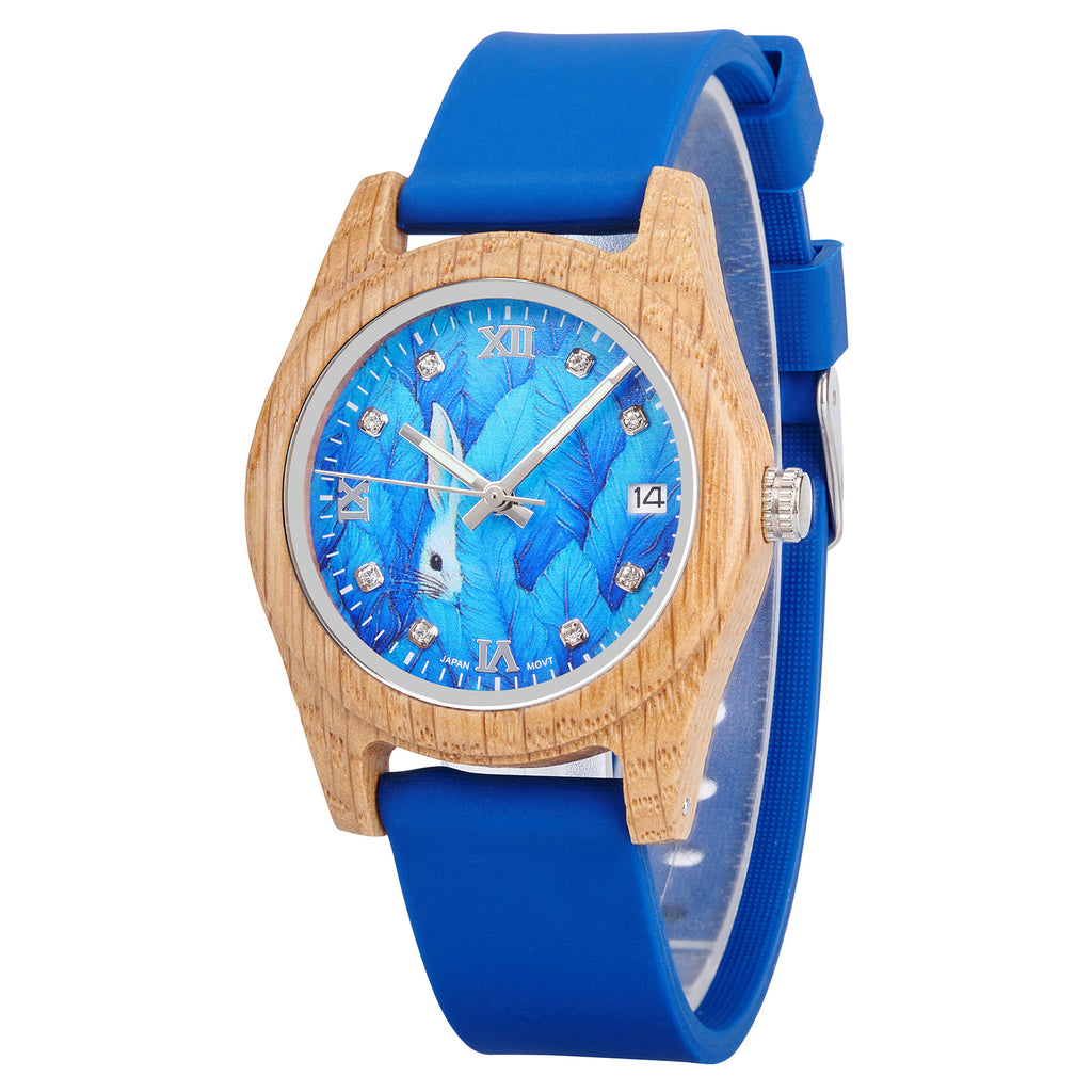 Montre en bois naturel pour les femmes - Montre Quartz Eco-friendly légère avec minimaliste