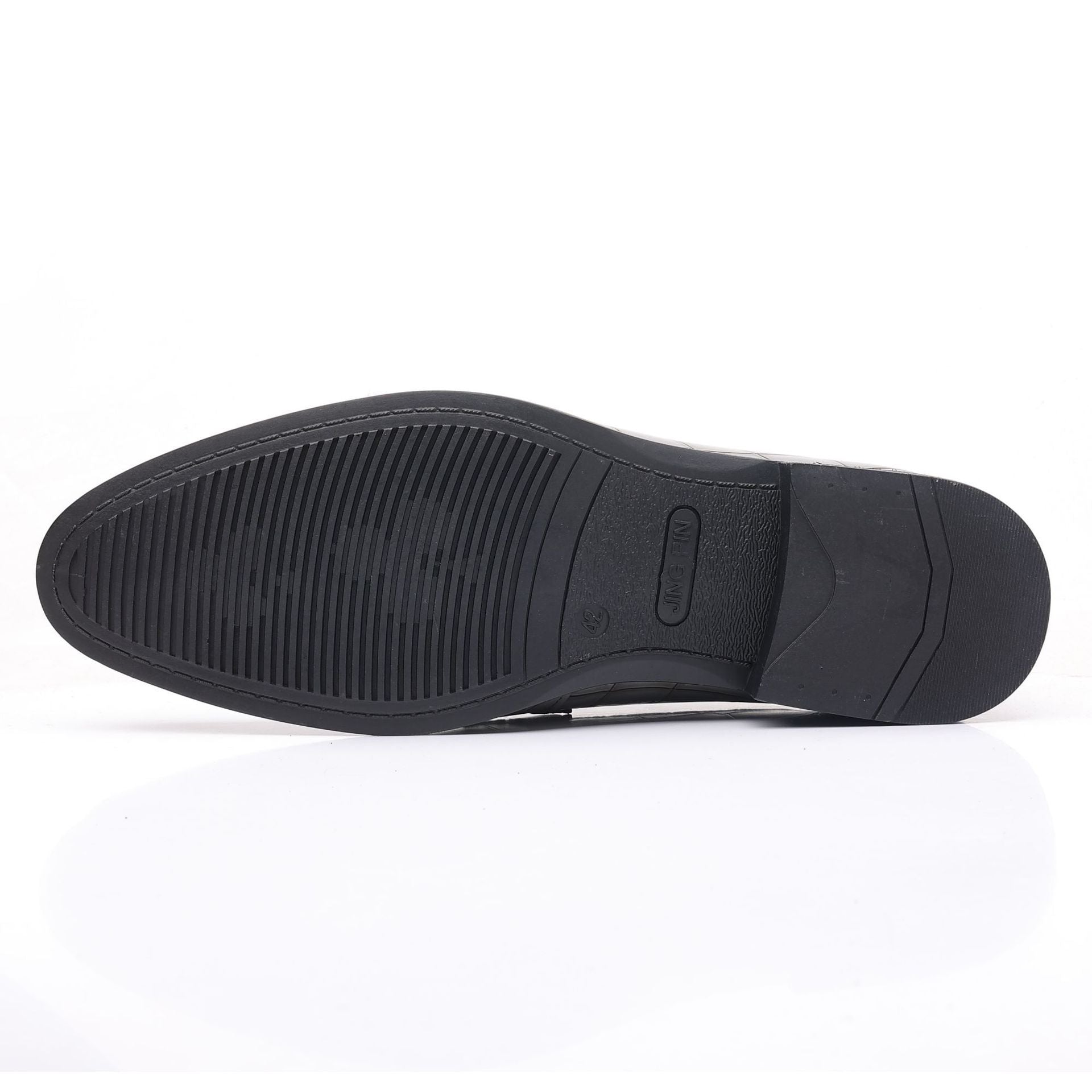 Chaussures en cuir d'affaires à pointe pointue en plaqué casual
