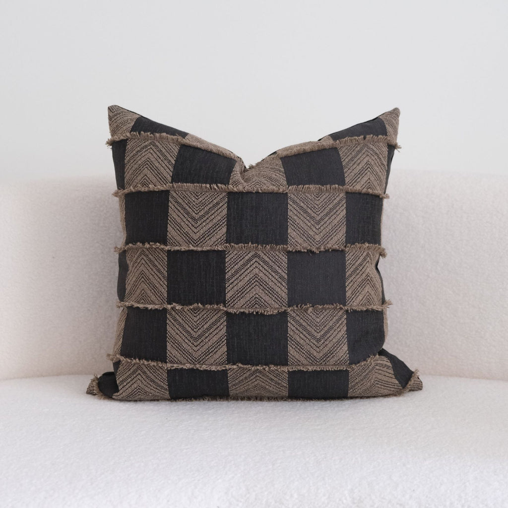 Oreiller Tassels Waist Oreiller Étui Chenille Canapé Coussin Hôtel Modèle Chambre Coussin Cove