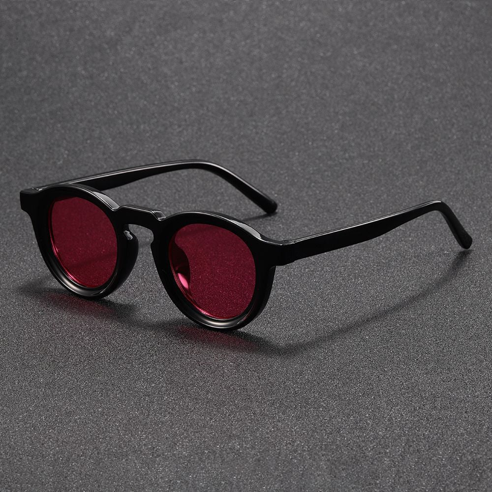 Lunettes de soleil Retro Round Small Frame Haute Sens pour homme et femme
