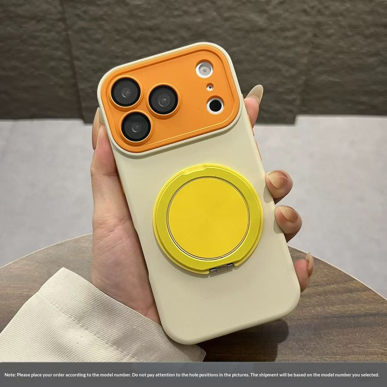 Boîtier de téléphone à boucle ronde en bloc de couleur