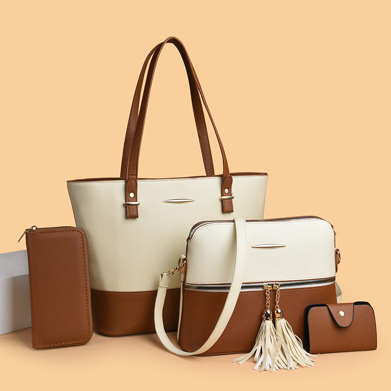 Pitching Color-Block Tassel Fashionable Sac à Grande Capacité