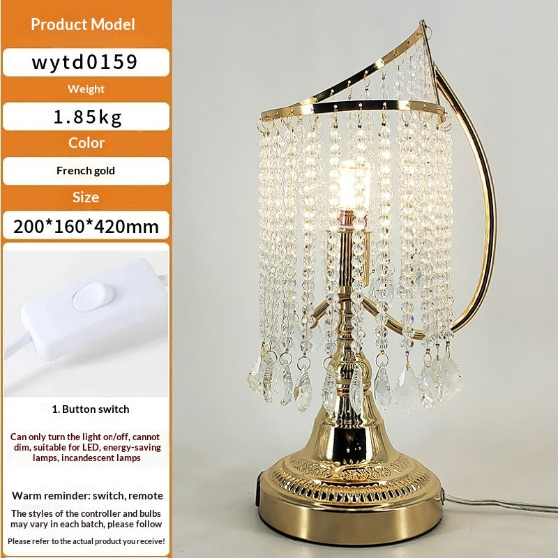 Chambre à coucher Creative Crystal Bedside de luxe de haute qualité lampe de table de luxe