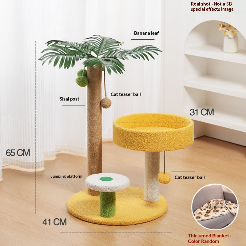 Arbre Cat compact avec lit Cat intégré et jouets