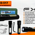 Lampe de poche de secours Solar Power Storage Double mode d'éclairage Type-c Câble de recharge