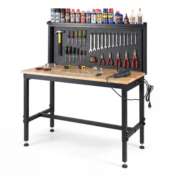 Workbench lourd de 48" 2000LBS Capacité 7-Niveau Hauteur réglable avec puissance intégrée St