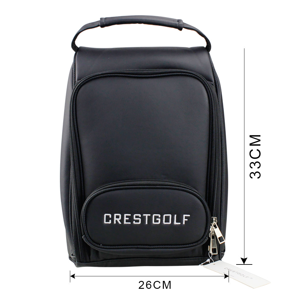 Sac de chaussures de golf pour hommes PU Dust-Proof Storage Organizer Zippered Bag Dust-Proof Storage Orga