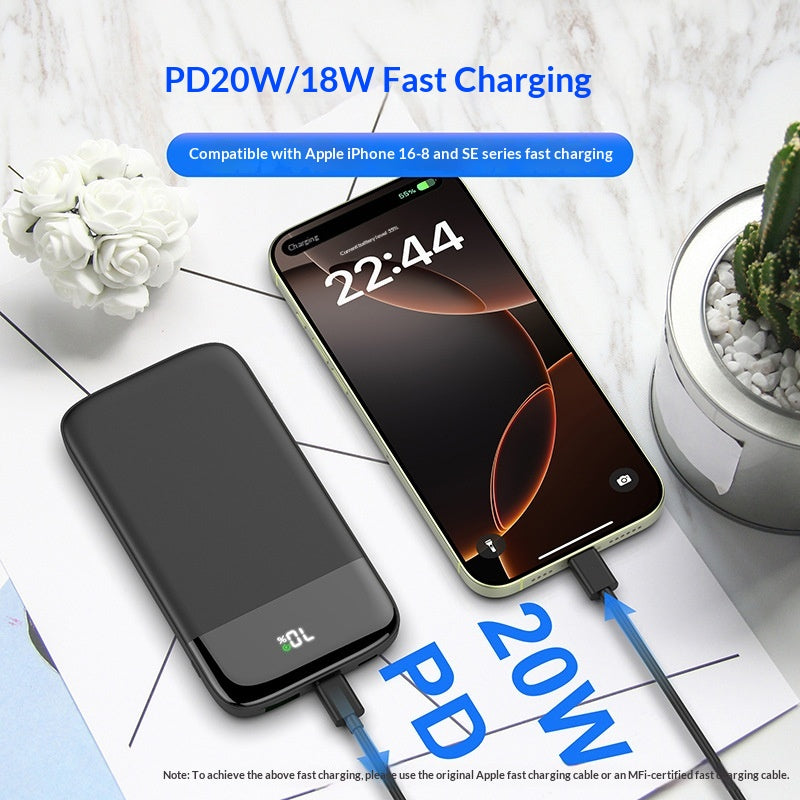 Ultra-thi Portable 10000 Mah Power Bank avec affichage numérique Et le Chargi rapide bidirectionnel