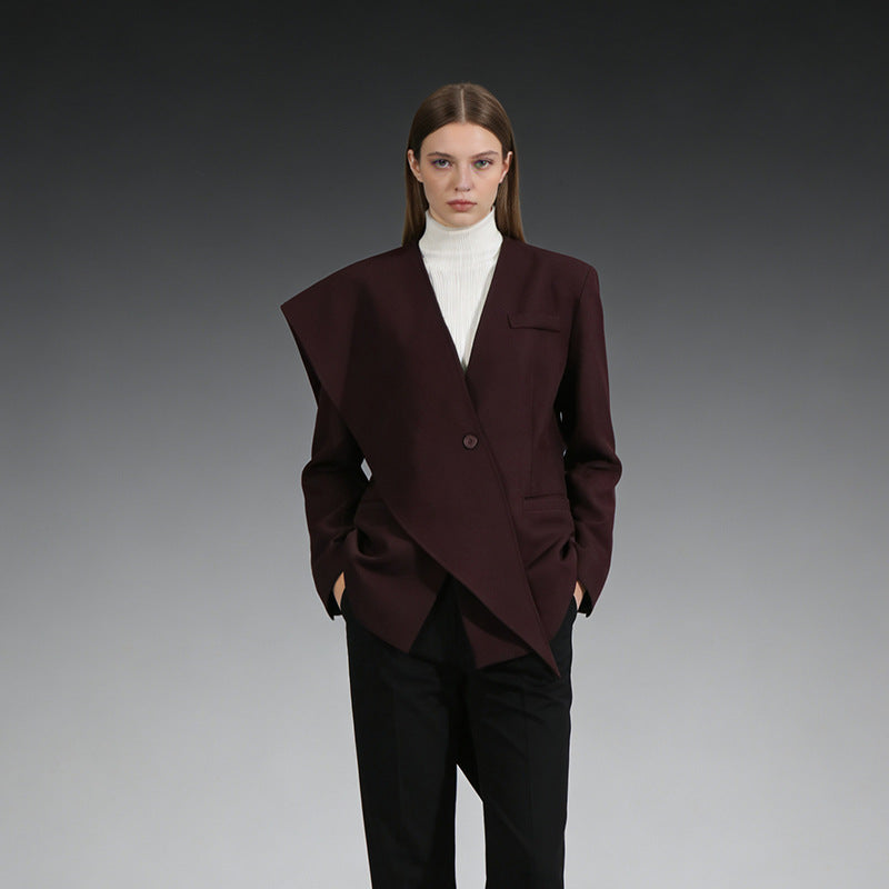 Blazer de mode irrégulier pour les femmes