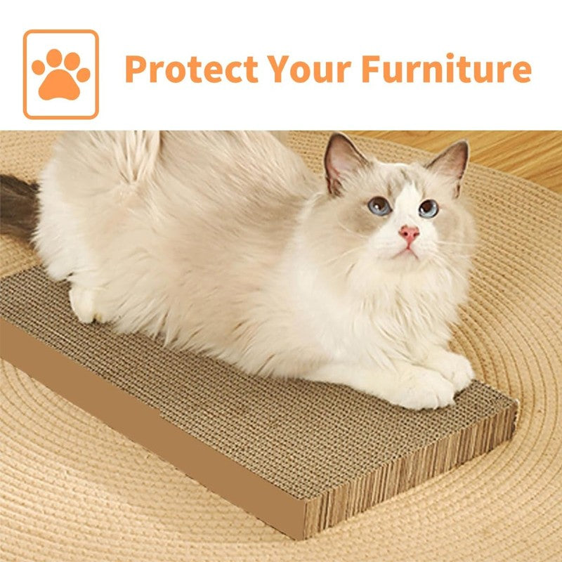 5X Cat Box Scratcher Scratching Board Heavy Duty Corrugated Cardboard Kitten UK
